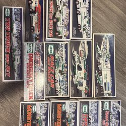 Collectible HESS Trucks 12 Total In Original Boxes