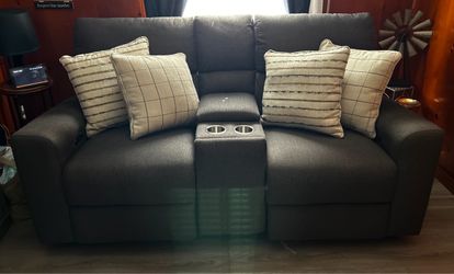 Power Reclining Sofa with power outlets and storage