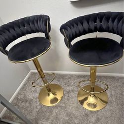 BLACK / GOLD barstools