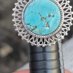 Vintage Turquoise Sterling Ring Size 8.5