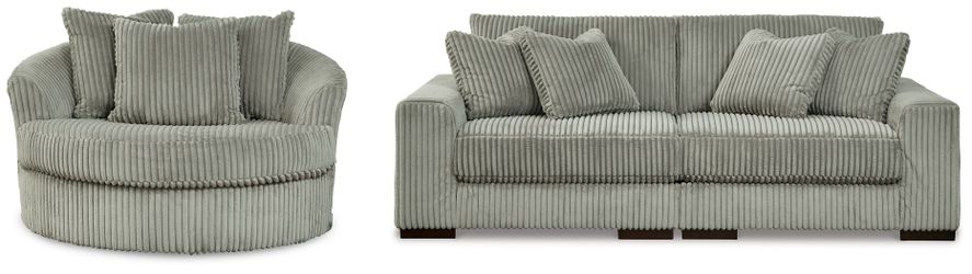Lindyn Fog 2-Piece Sectional Sofa and Oversized Swivel Accent Chair (Online Special Price)