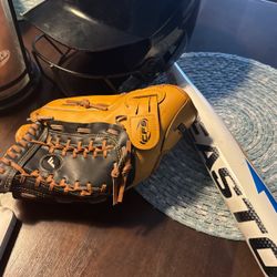 Baseball Glove, Bat Helmet