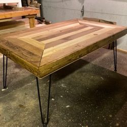 Rustic handmade table hairpin legs