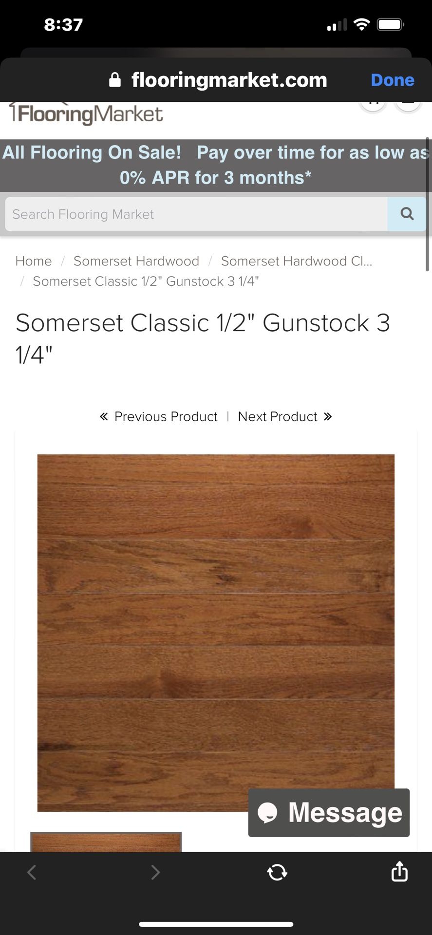 New Somerset Hardwood Flooring 100 Sqft