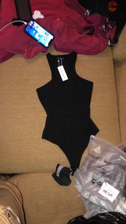 Naked Wardrobe Black Sleeveless Bodysuit