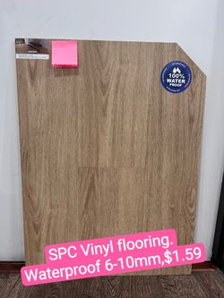 SPC Vinyl Flooring, Waterproof, 8 mm $1.79/sqft Autumn Specials
