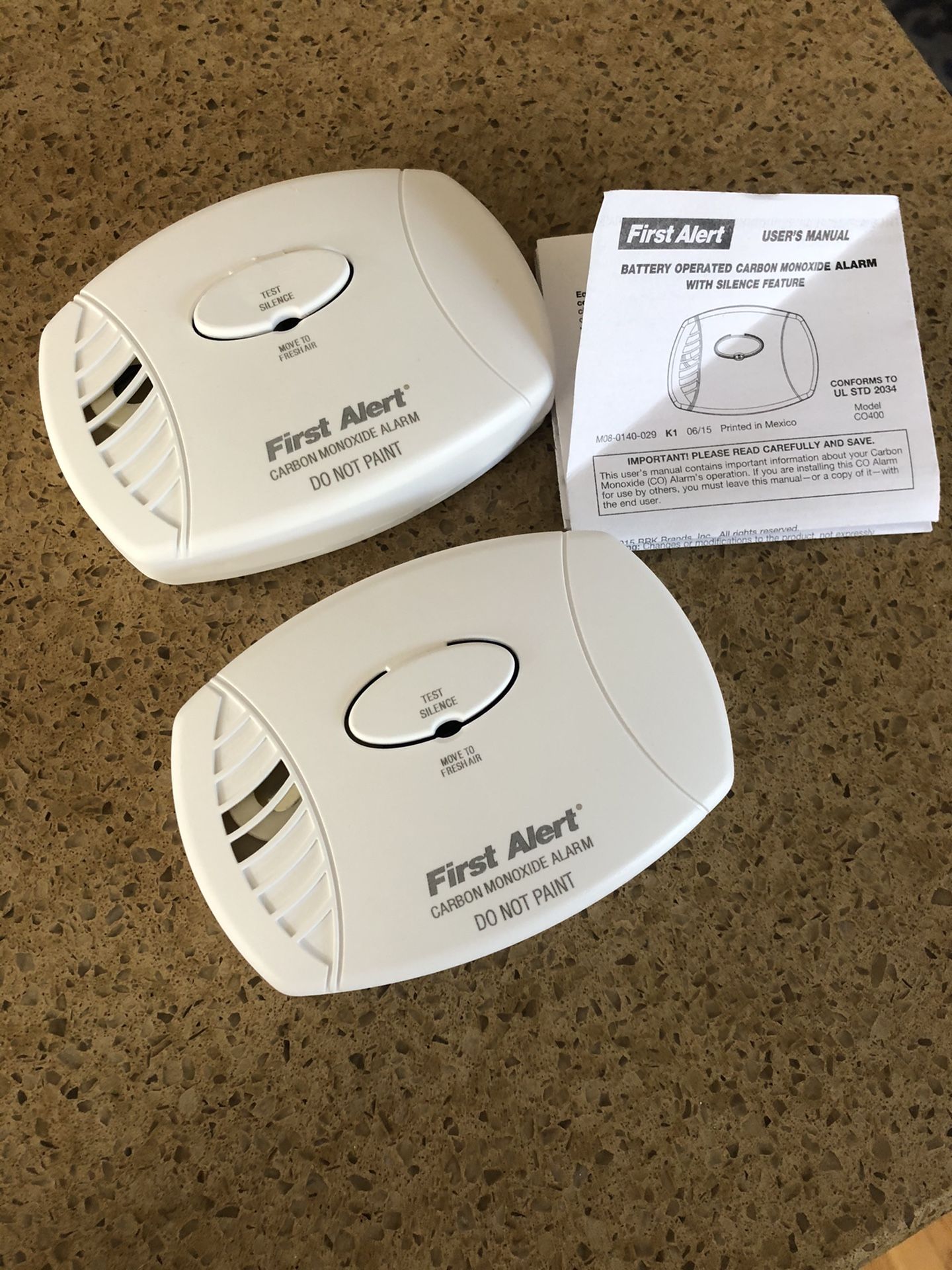 2 First Alert CO400 Detectors