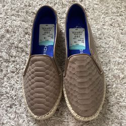 (New)JEFFREY CAMPBELL Ibiza Last California Beige Snake Leather Espadrille(Sz 7)