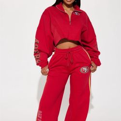 49ers Sweatshirt And Wide Leg Pants