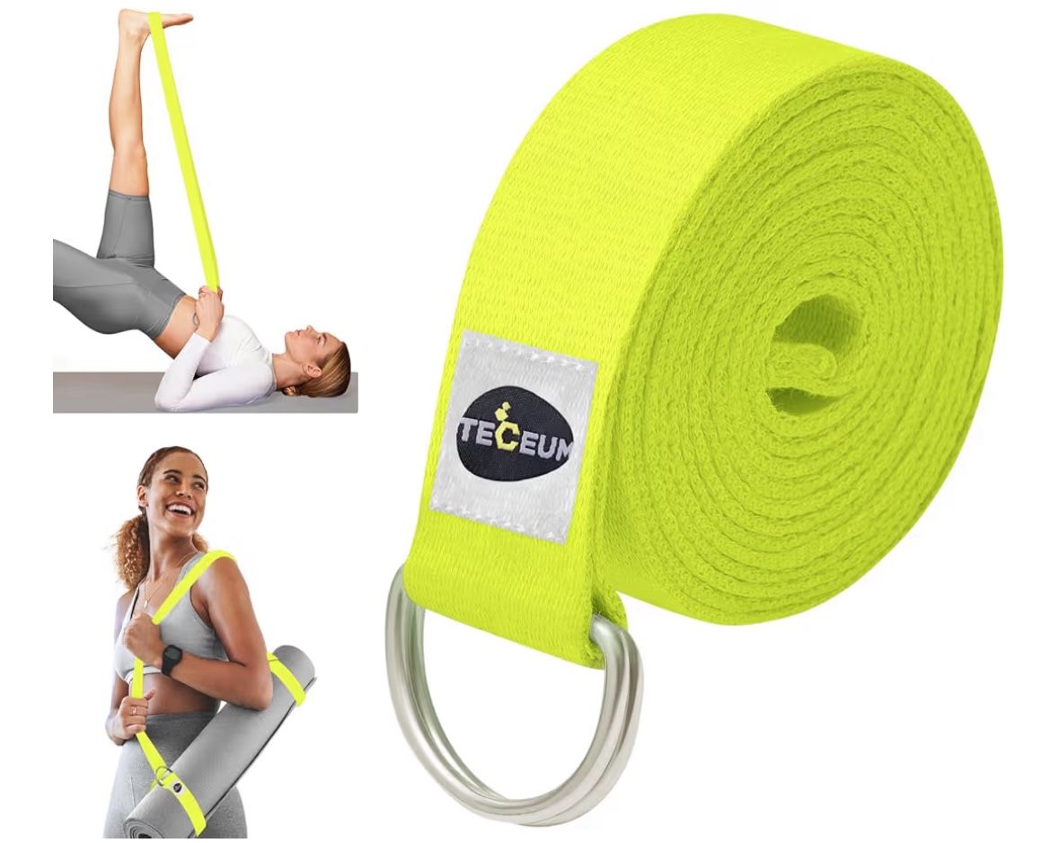 TECEUM Yoga Strap & Mat Strap – 2 IN 1 – Cotton – 10 ft..