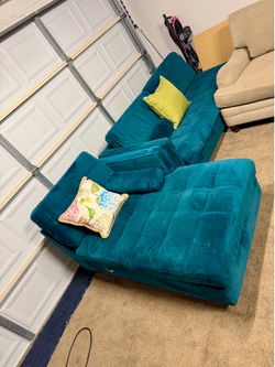 Excellent Suede Sofa set with bed