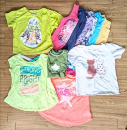Lot of 11 Girls Tank Tops T-Shirts Tops Spring Summer Sporty Disney Danskin 7/8