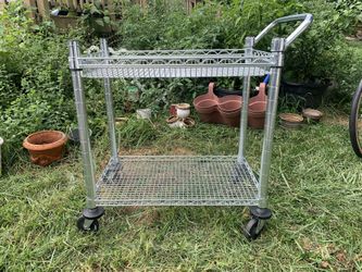 Stainless Steel Heavy Duty Rolling Cart,  35 x 19 inch Across, & 37 inch High