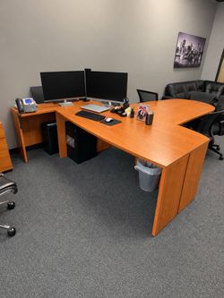 L-Shaped Office Desk + all the other furniture