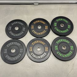Barbell Weights Bumper Plates & 7FT Barbell 