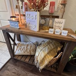Farm House Entry Table & Mirror 