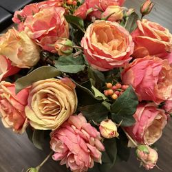 Artificial flower with vase