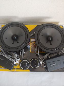 KICKER 1 PAIR 6.5 " 300 WATTS COMPONENT SET WITH CROSSOVER CAR SPEAKER