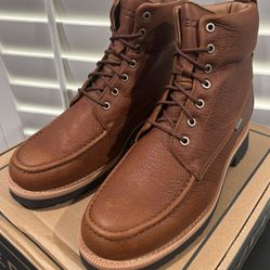 NEW Tecovas The Rugged Moc Saddle WP Cowhide Leather Lace Up Boots (Men’s Size 11.5)- $150