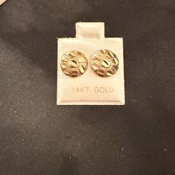 14k Nugget Earrings