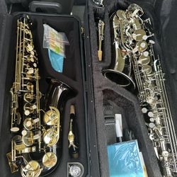 Black and Silver Alto Saxophones $350 each