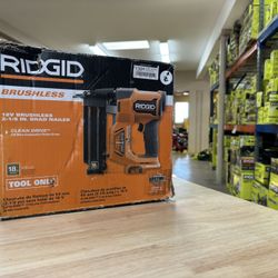 (ULN) Ridgid 18V Brushless Cordless 18-Gauge 2-1/8 In. Brad Nailer (tool-only) W/ CLEAN DRIVE Technology 