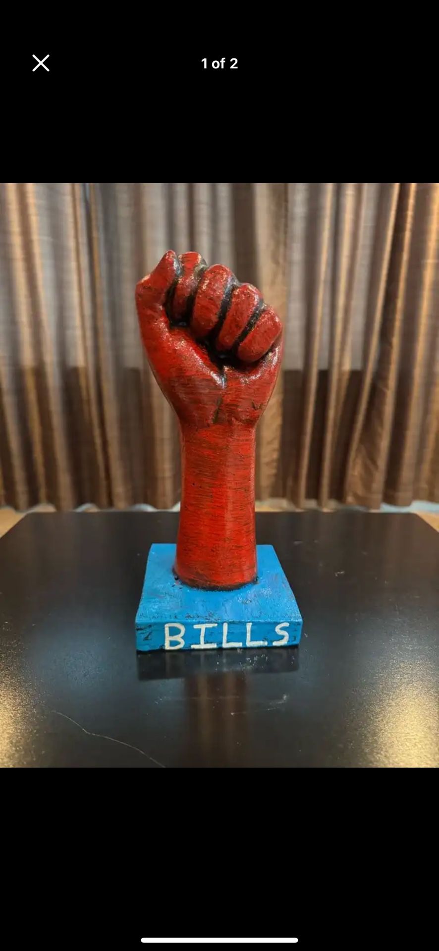 The Bills Fist Pump Statue