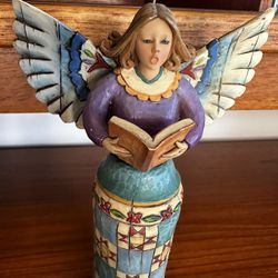 Jim Shore Angel Figurine Celebrate with Joy Heartwood Creek Statue 11”