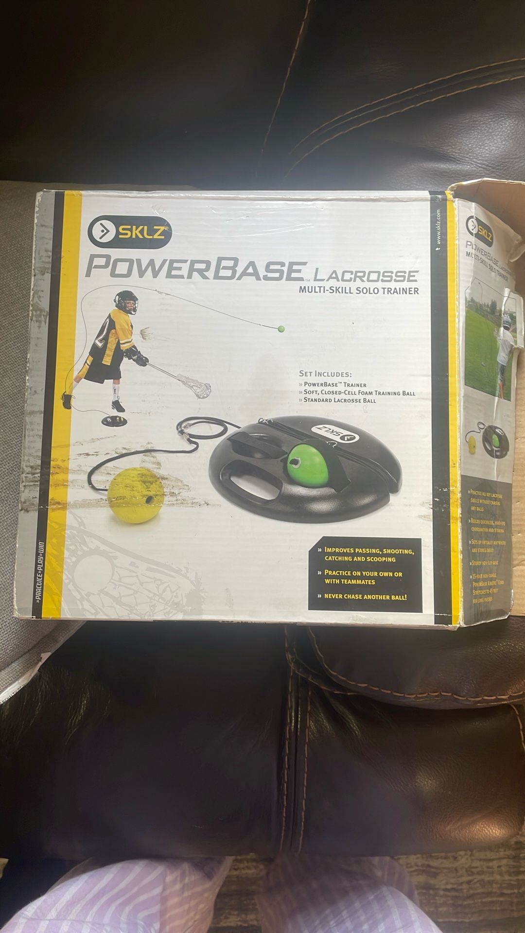Skilz Powerbase LaCrosse Multi Skill Solo Trainer NIB Passing Shooting Catch