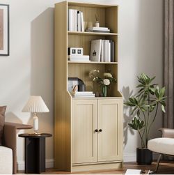Cozy Castle 75” Bookshelf and Cabinet