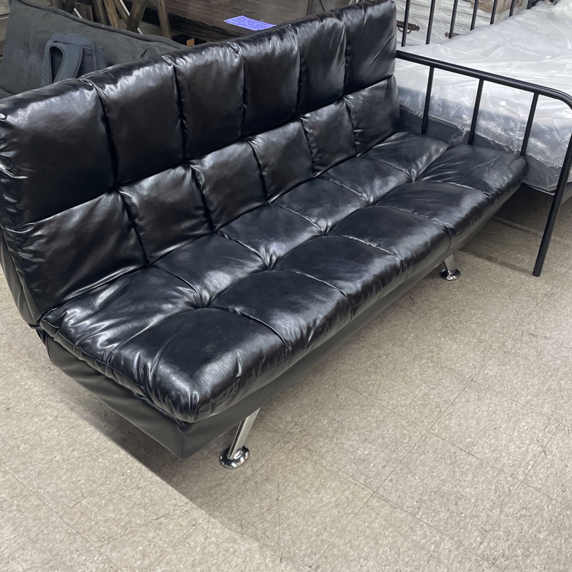 Futon Leather Full Bed On SALE!!! $50 Down Take It Home Today!!! 