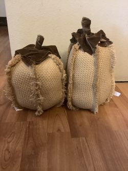 Burlap Fabric Pumpkins