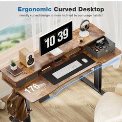 Standing  Adjustable Desk in Color Black and Unopened Box