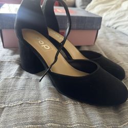 Black Block Heels Size 7