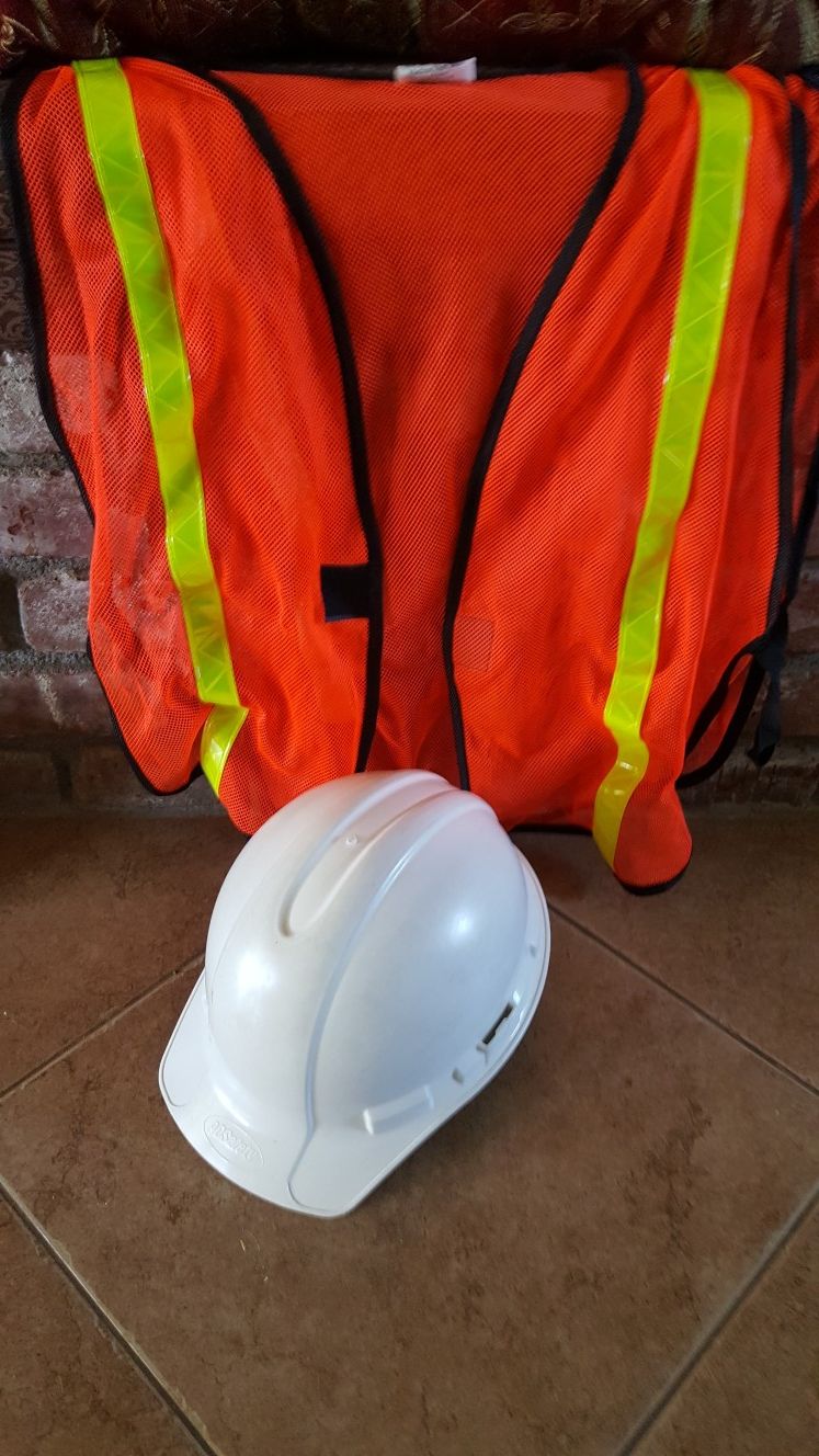 Safety hard hat and vest