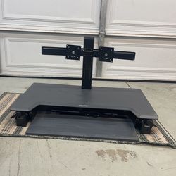 Standing Desk Attachment For 2 Monitor Setup