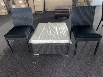 OUTDOOR CHAIRS & OTTOMAN
