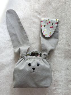 Bunny BAG Linen and Liberty Lapin - Petite Storage,Rare finds,LUNCH BAG,KIDS