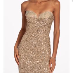 Gold Sequin Formal Dress