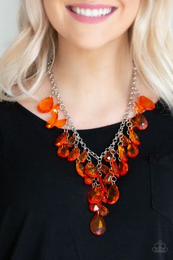 Irresistible Iridescence - Orange Necklace Set
