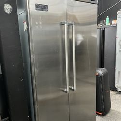 Viking Stainless Steel Side X Side Built In Refrigerator 42” 