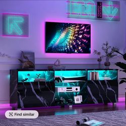 Tv Stand Black Marble 