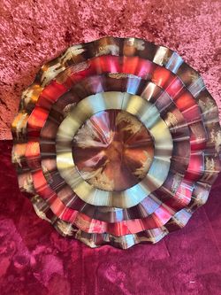 Large 3D Abstract Metal Wall Art - Red, Bronze & Gold - $39 OBO