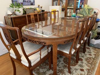 Rosewood Oriental Dinning Set / Pick Up Only 