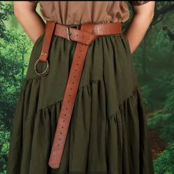 Set of medieval belt, skirt clips and a corset XL. Renaissance fair look