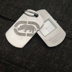 Marc Ecko Dog Tag Clock Pendant Watch For Necklace