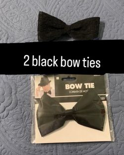 2 Black Bow ties