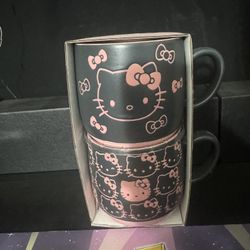 2 Pack Hello Kitty And Friends Halloween Black Cat Mug Cup Set Sanrio New