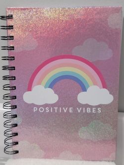 "Positive Vibes" Rainbow Themed Journal/ Notebooks
 $2 each (Two Available)
Measures about 7.5"