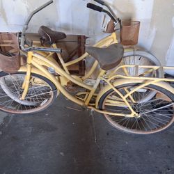 Puffy Yellow Bikes Two Bikes